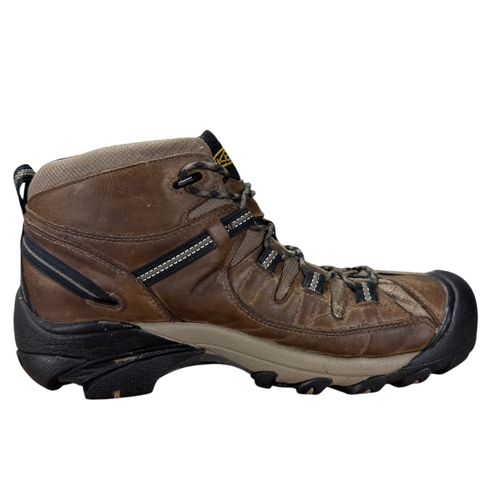 KEEN Targhee II Mid Waterproof Boots Mens 12 Wide Leather Hiking Gorpcore Brown